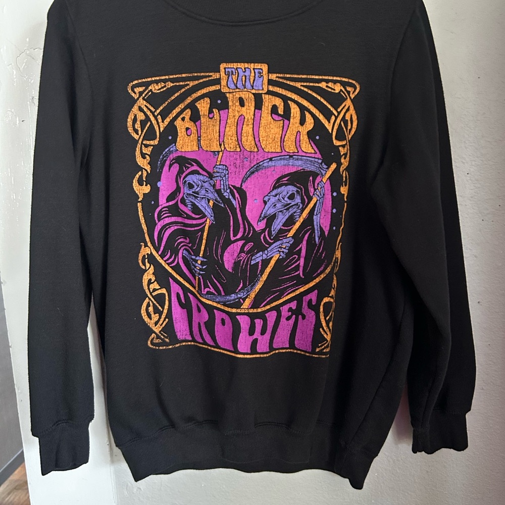 The Black Crowes-Pullover Crewneck Logo Sweatshirt Adult small